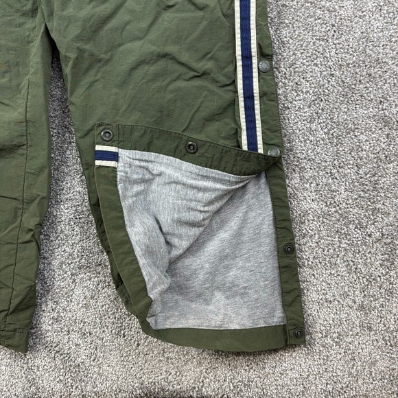 Vintage Y2K Abercrombie & Fitch Pants Men M Green Stripes Tear Away Fleece Lined - Picture 3 of 7